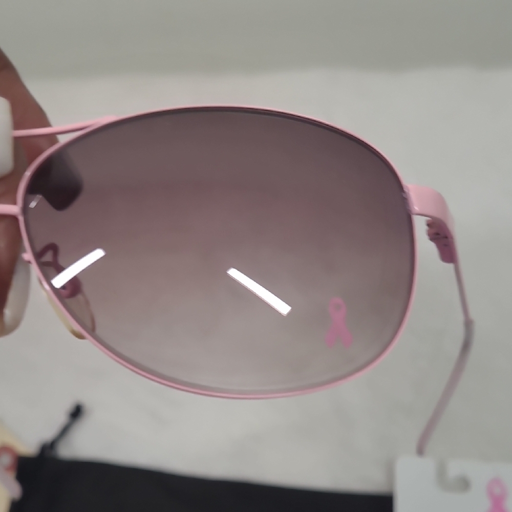 Evolution Pink Breast Cancer Aviator Sunglasses - Picture 4 of 7